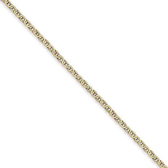 1.5mm, 14k Yellow Gold, Solid Anchor Link Chain Necklace, 18 Inch - Picture 1 of 8